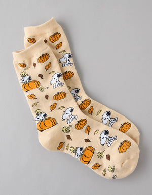 AE Peanuts Fall Pumpkin Crew Socks *en existencia*