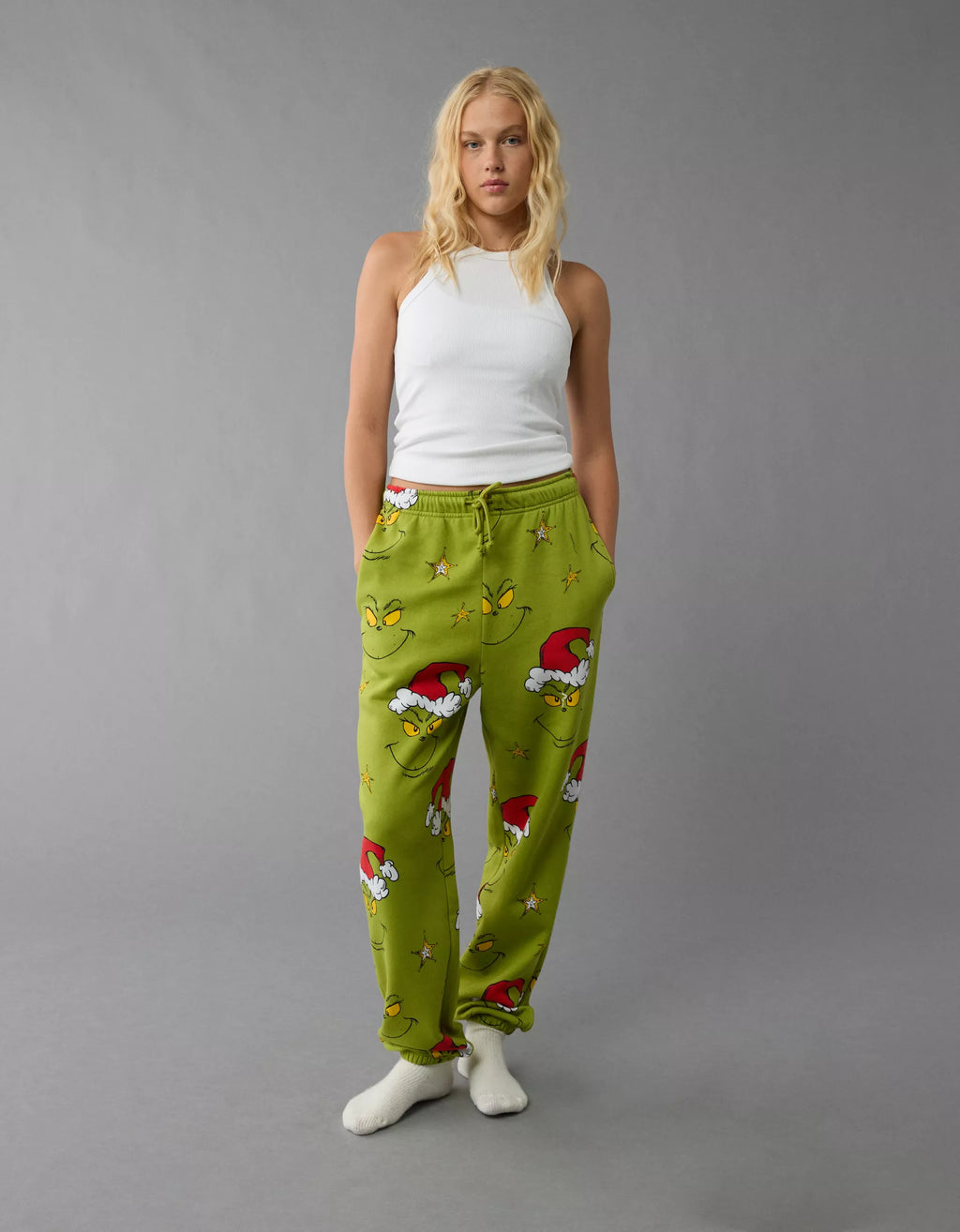 AE Grinch Print Sweatpants *bajo pedido*