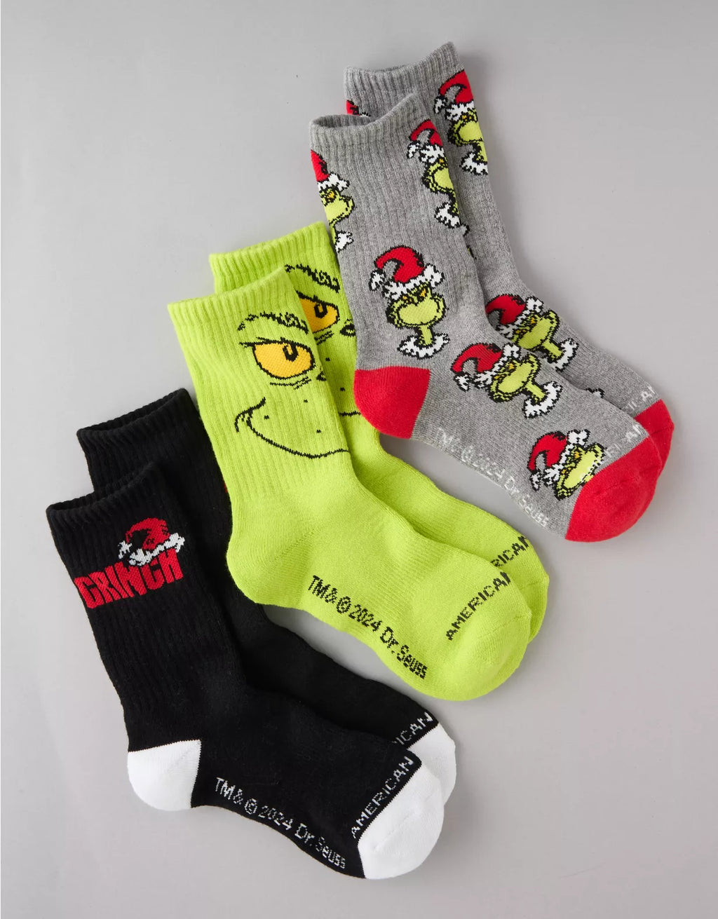 AE Grinch Socks 3 Pack *bajo pedido*