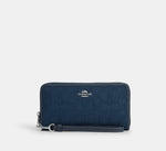 Coach Cartera Long Zip Around en Signature Canvas *bajo pedido*