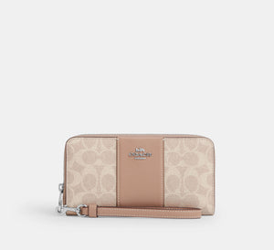 Coach Cartera Long Zip Around en Signature Canvas *bajo pedido*