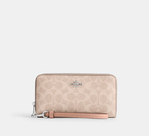 Coach Cartera Long Zip Around en Signature Canvas *bajo pedido*