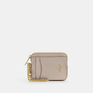 Coach Cartera Zip Card Case Metálica *bajo pedido*