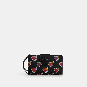 Coach Cartera Para Celular Corazón Bolt Print  *bajo pedido*