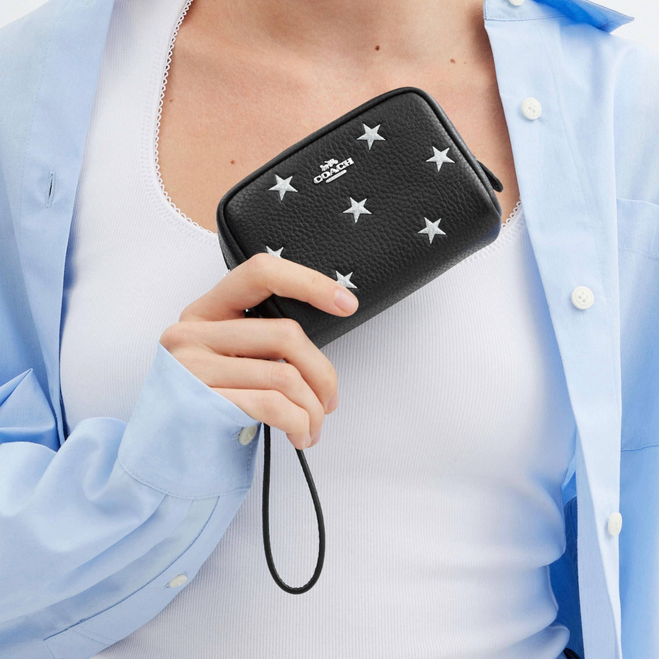 Coach Cartera Pouch Wristlet Estrellas *bajo pedido*