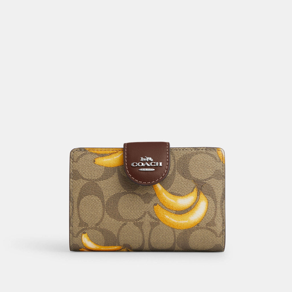 Coach Cartera Medium Corner Print Banana *en existencia*