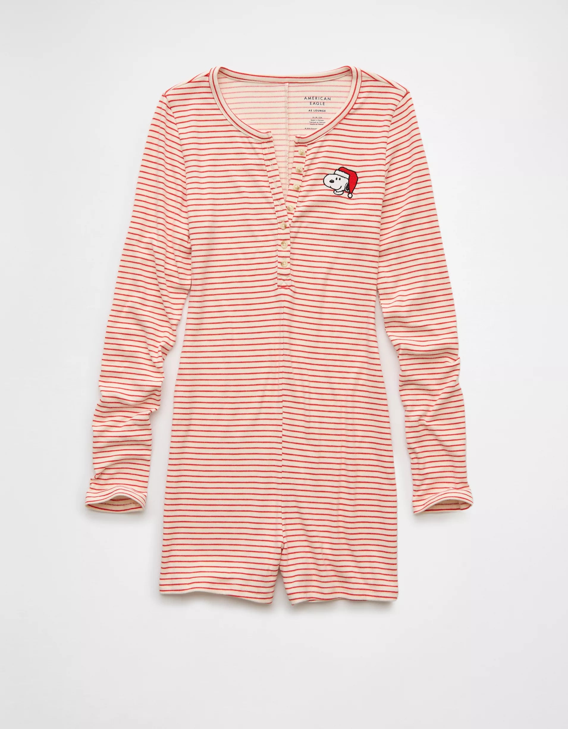 AE Peanuts Striped Plush Romper *bajo pedido*