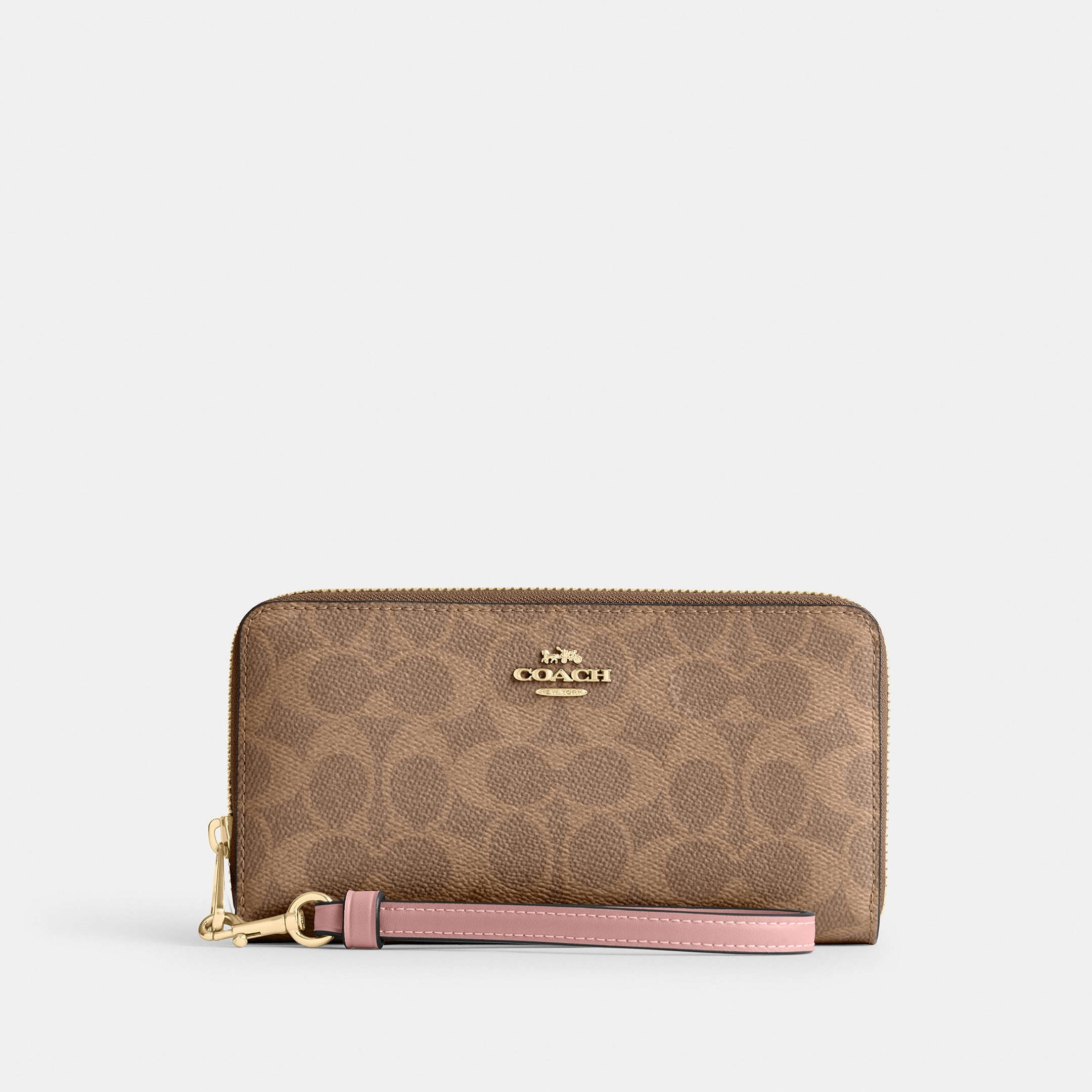 Coach Cartera Long Zip Around en Signature Canvas *bajo pedido*