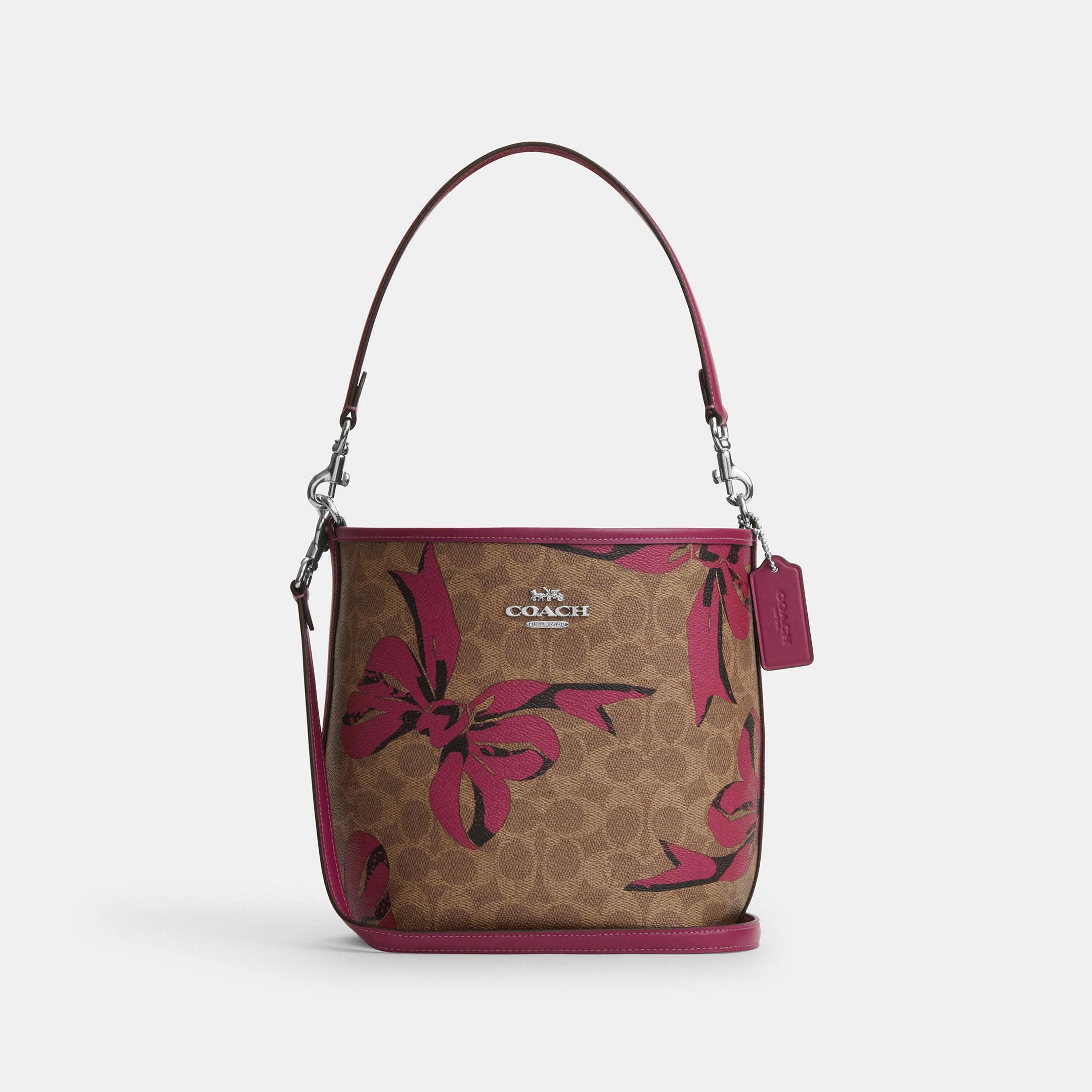 Coach Bolsa City Bucket Signature Canvas Print Moño *bajo pedido*