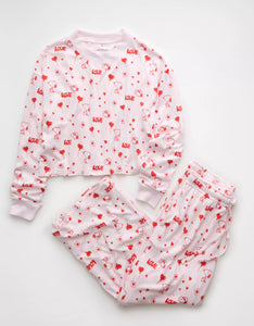 AE Snoopy Valentine's Day Plush Pants PJ Set *bajo pedido*