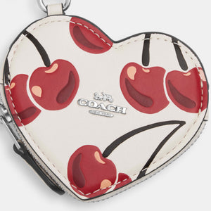 Coach Charm Heart Coin Pouch Print Cherry  *bajo pedido*