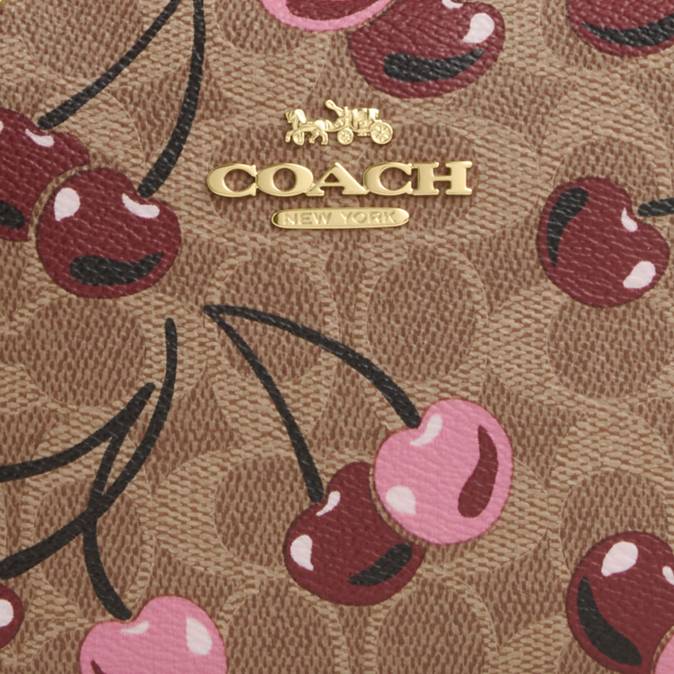 Coach Bolsa Mini Jamie Camera Print Cherry en Signature Canvas *bajo pedido*