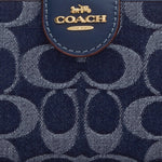 Coach Cartera Medium Corner Zip Denim en Signature Canvas *bajo pedido*